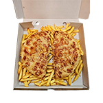 Full Cheese & Mushroom Deep Fried Pizza 